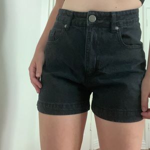 black denim cotton on shorts
